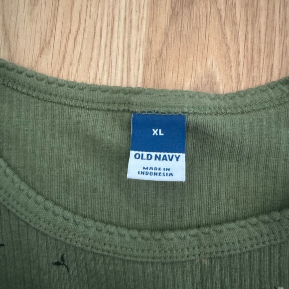 Old Navy Green Floral Crop Top XL - Picture 2 of 2